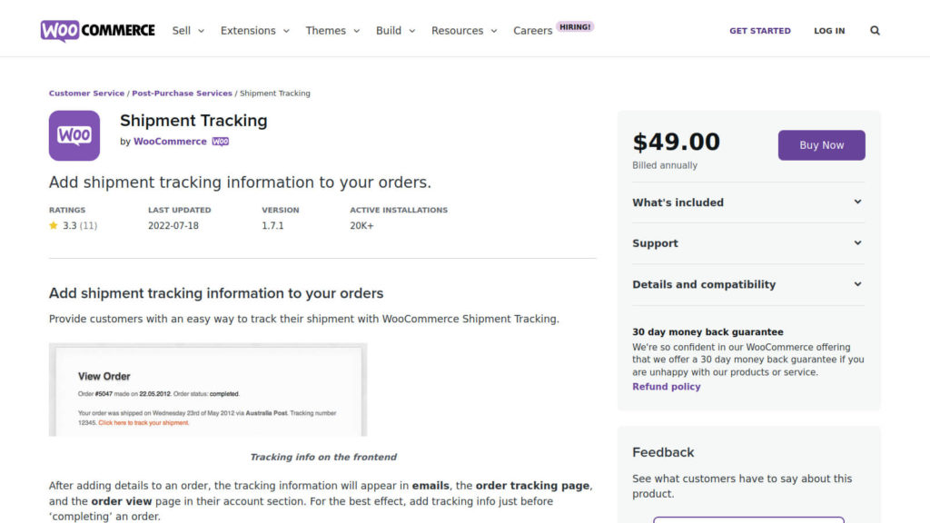 Shipment Tracking WordPress plugin site