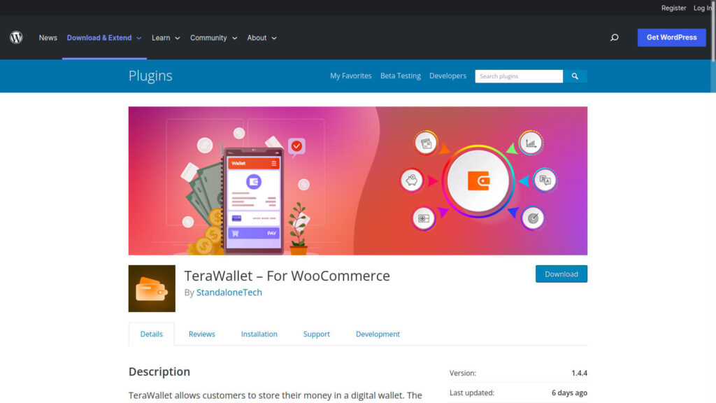 TeraWallet WordPress plugin site
