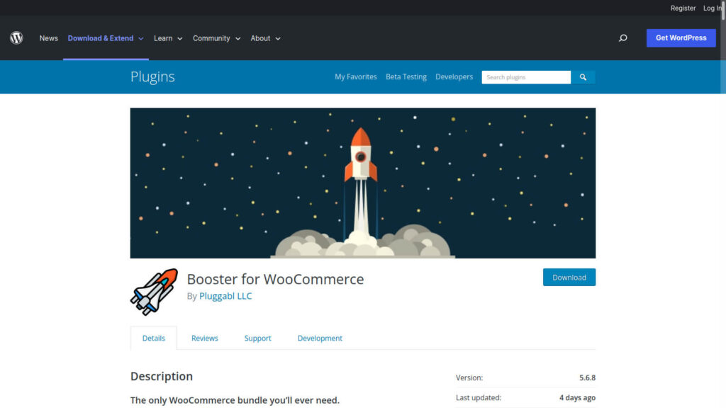 Booster for WooCommerce WordPress plugin site