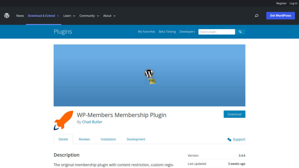 WP-Members WordPress plugin site