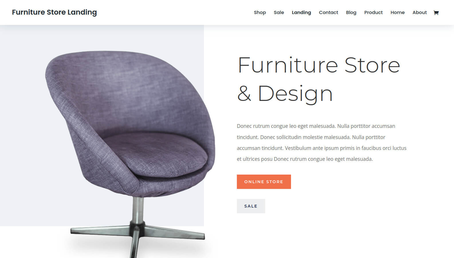 Furniture store website