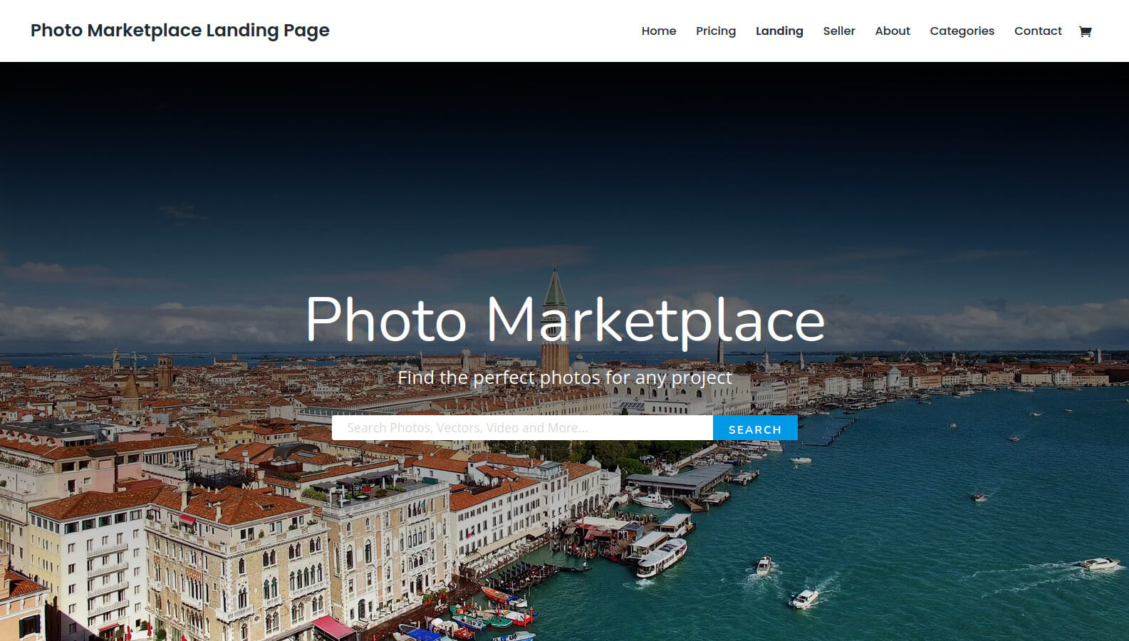 Photo marketplace website