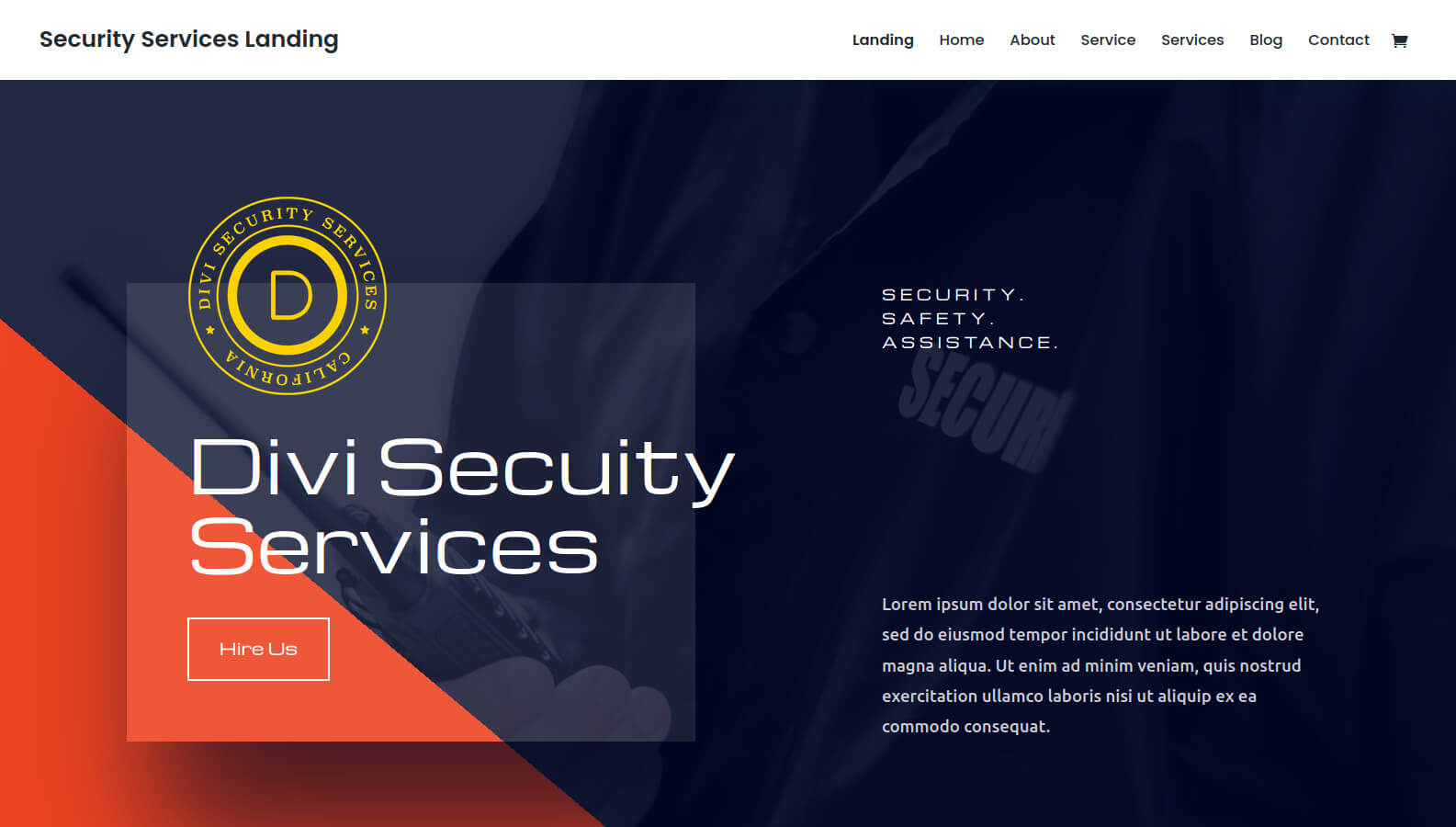 Security services website