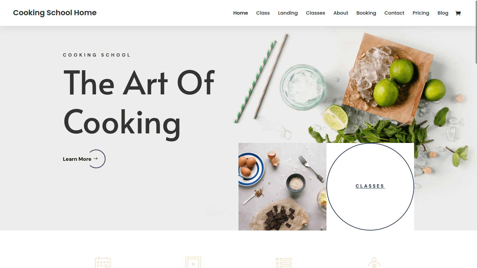 Cooking school website